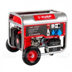 Бензогенератор Зубр ЗЭСБ-4500-ЭНА 4.5 кВт с автозапуском и колесами в Костроме