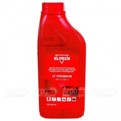 Масло моторное полусинтетическое Elitech 2002.000100 API TC, M/F 3 1 л для 2-х тактных двигателей в Костроме