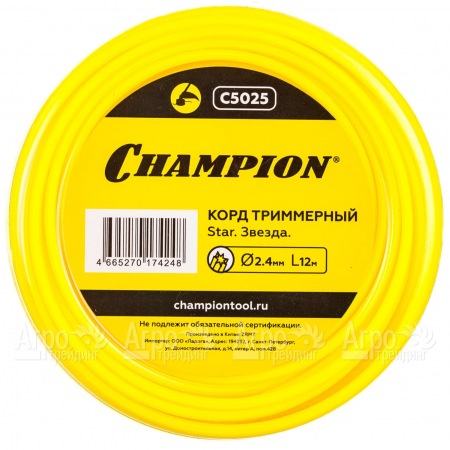 Корд триммерный Champion Star 2.4мм, 12м (звезда)  в Костроме