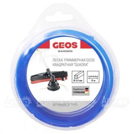 Леска триммерная квадратная GEOS by Al-Ko Quadra 2.0 мм, 15 м в блистере в Костроме