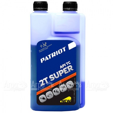 Масло полусинтетическое с дозатором Patriot Super Active 2T 0.946 л для 2-х тактных двигателей  в Костроме
