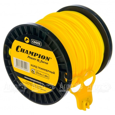 Корд триммерный Champion Star 3.0мм, 60м (звезда)+нож  в Костроме