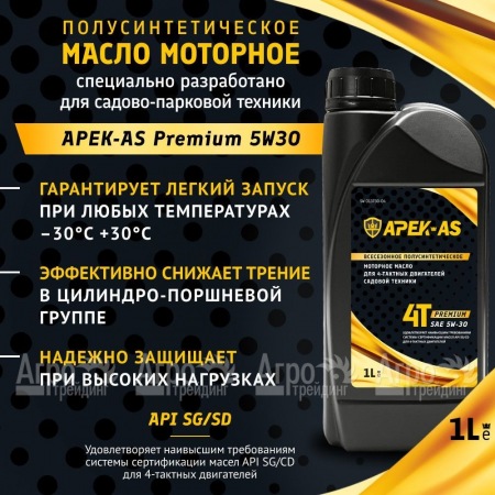 Масло моторное всесезонное полусинтетическое APEK-AS Premium 5W30 (1,0л.) для 4-х тактных двигателей в Костроме