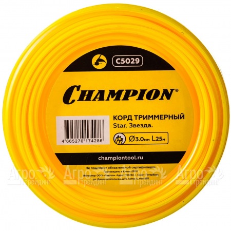 Корд триммерный Champion Star 3.0мм, 25м (звезда)  в Костроме