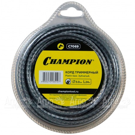 Корд триммерный Champion Platin Saw 3.0мм, 24м (зубчатый)  в Костроме