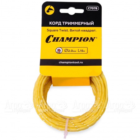 Корд триммерный Champion Square Twist 2.0мм, 15м (витой квадрат) в Костроме
