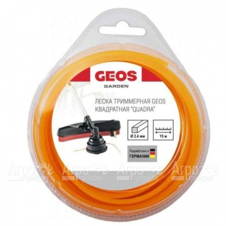 Леска триммерная квадратная GEOS by Al-Ko Quadra 2.4 мм, 15 м в блистере в Костроме