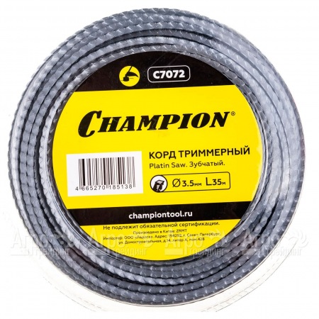 Корд триммерный Champion Platin Saw 3.5мм, 35м (зубчатый)+нож  в Костроме