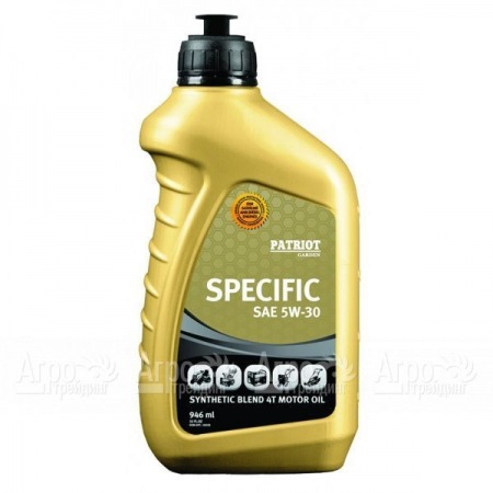 Масло Patriot Specific SAE 5W-30 946 мл для 4-х тактных двигателей в Костроме