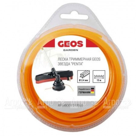 Леска триммерная звезда GEOS by Al-Ko Penta 2.4 мм, 15 м в блистере в Костроме