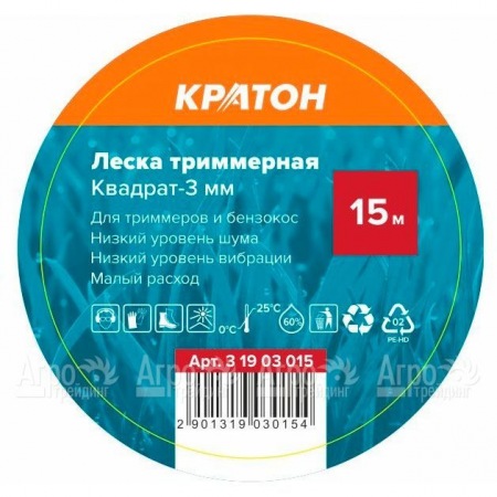 Леска триммерная Кратон Квадрат-3 мм  в Костроме