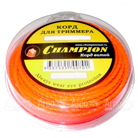 Корд триммерный Champion Twisted Square 2.4мм, 12м (витой квадрат)  в Костроме