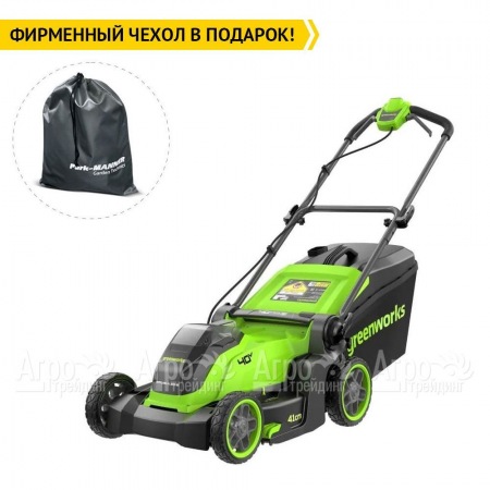 Газонокосилка аккумуляторная GreenWorks GD40LM411 4 Ач в Костроме