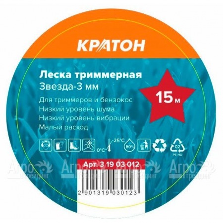 Леска триммерная Кратон Звезда-3 мм в Костроме
