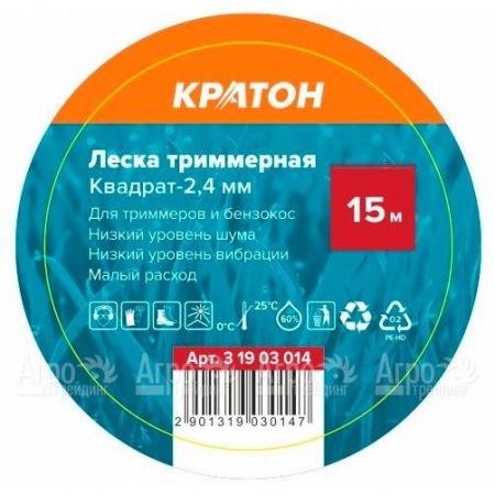 Леска триммерная Кратон Квадрат-2.4 мм в Костроме