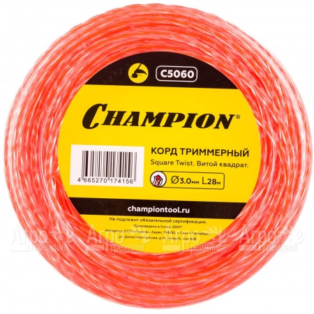Корд триммерный Champion Square Twist Duo 3.0мм, 28м (витой квадрат)  в Костроме