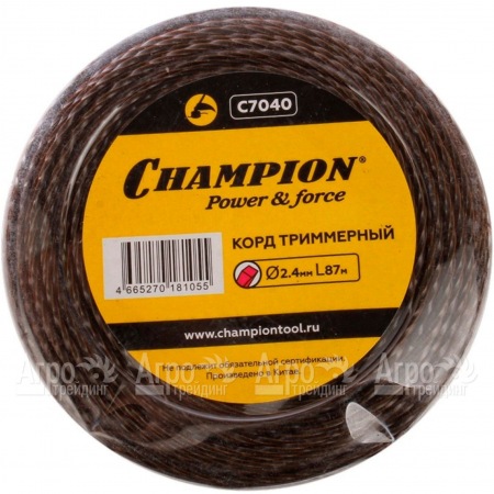 Корд триммерный Champion Magic 2.4мм, 87м (витой квадрат)+нож  в Костроме