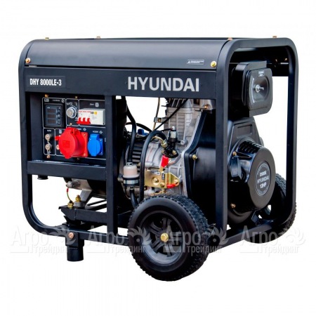 Дизельгенератор Hyundai DHY 8000LE-3 + колеса в Костроме