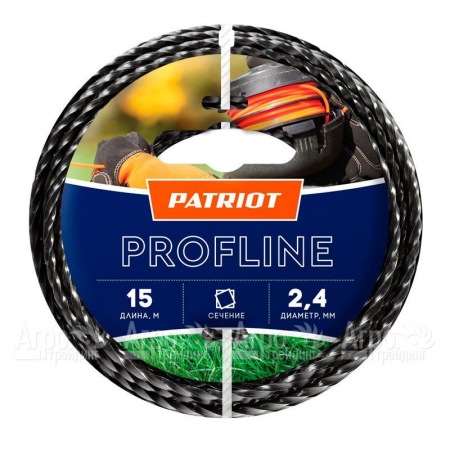 Леска триммерная Patriot Profline D 2.4 мм L 15 м в Костроме