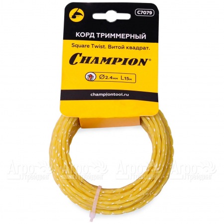 Корд триммерный Champion Square Twist 2.4мм, 15м (витой квадрат) в Костроме