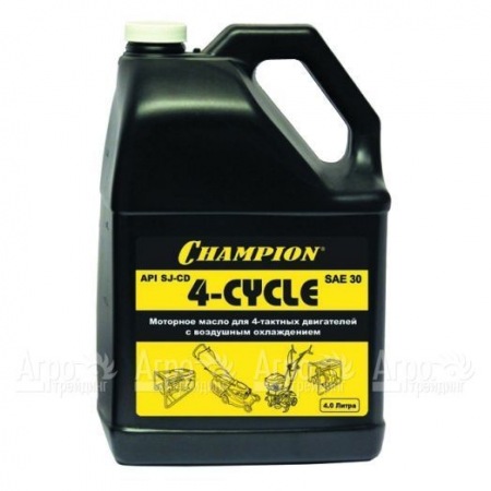 Масло минеральное Champion SAE30 4 л для 4-х тактных двигателей  в Костроме