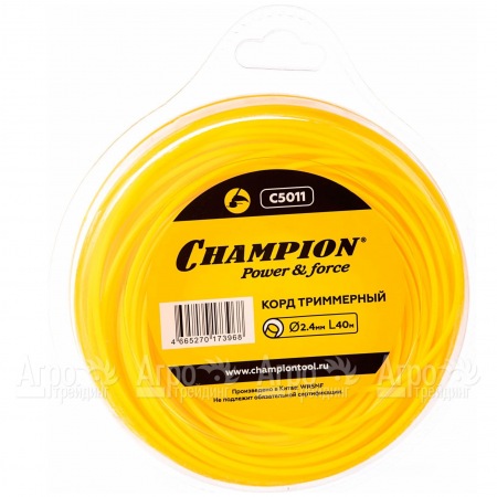 Корд триммерный Champion Round 2.4мм, 40м (круглый)  в Костроме