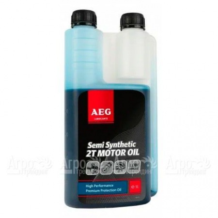 Масло п/с с дозатором AEG Semi Synthetic 2T Motor Oil API TC 1 л для 2-х тактных двигателей  в Костроме