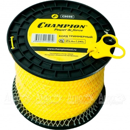 Корд триммерный Champion Star 2.4 мм х245 м (звезда) + нож  в Костроме