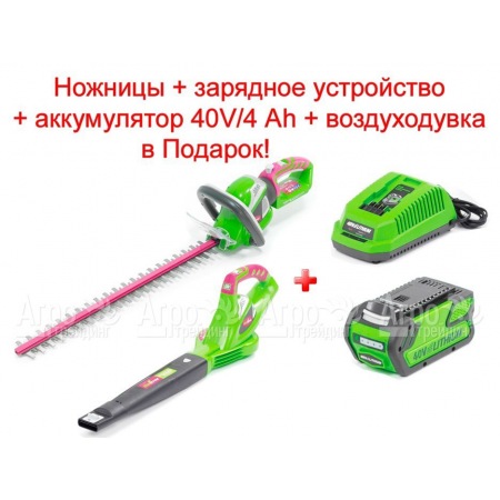 Промо-комплект аккумуляторный кусторез Monferme 22277M + воздуходувка 24157M2 в Костроме