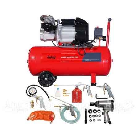Компрессор масляный Fubag Auto Master Kit VDC/50 + набор из 10 предметов  в Костроме