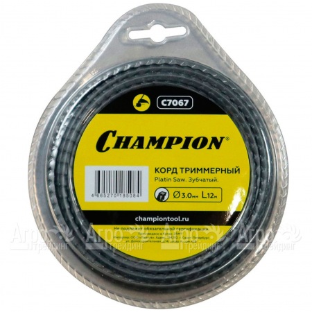 Корд триммерный Champion Platin Saw 3.0мм, 12м (зубчатый)  в Костроме