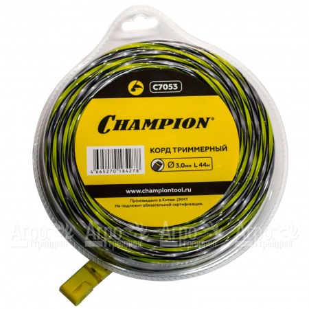 Корд триммерный Champion Tornado 3.0мм, 44м (витой квадрат)  в Костроме
