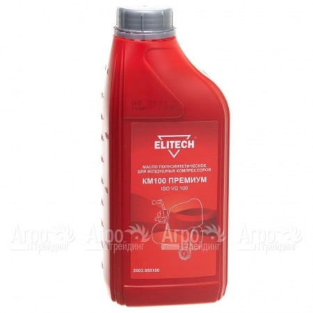 Масло полусинтетическое Elitech КМ100 2003.000100 ISO VG 100 1 л для воздушных компрессоров в Костроме